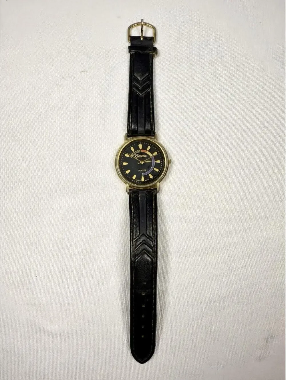 Geneva Women’s Gold And Black Watch